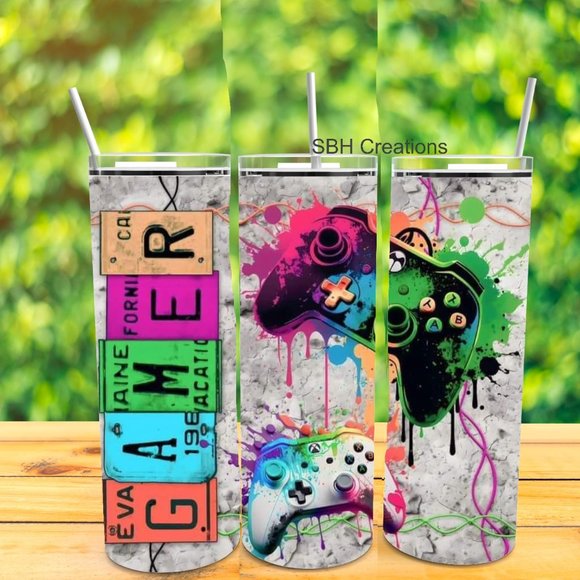 20 oz Gamer theme insulated Tumbler - Picture 1 of 1